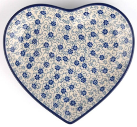 Bunzlau Heart Shape Dish Flower Fountain