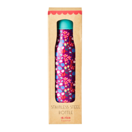 Rice Isolating Drinking Bottle with 'Poppy' print - RVS