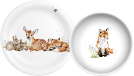 Wrendale Designs Melamine Plate & Bowl - Little Wren -2 piece Set in Giftbox