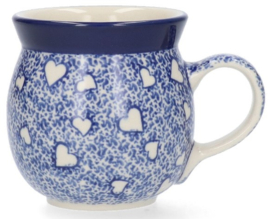 Bunzlau Farmer Mug 240 ml - White Hearts -Limited Edition-