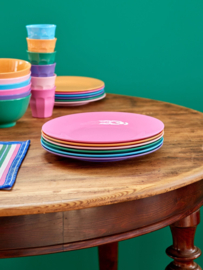 Rice Melamine Plate - La Joie de Vivre Colors - Ø 20 cm - Set van 6