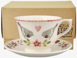 Emma Bridgewater Lovebirds Large Teacup & Saucer