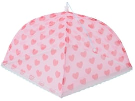 Rice Foldable Food Cover with Hearts - 35 x 35 x 35 cm