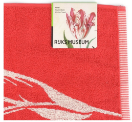 Bunzlau Kitchen Towel Tulips Red