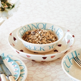 Emma Bridgewater Pink Hearts Medium Pasta Bowl / Dish