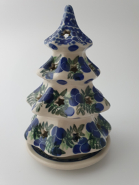 Bunzlau Christmas Tree for Tealight H 15 cm Myrtille