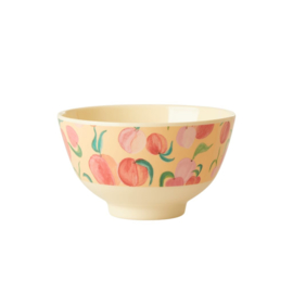 Rice Small Melamine Bowl - Peach Print