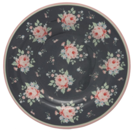 GreenGate Small Plate Marley dark grey -stoneware-