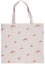 Wrendale Designs 'Jolly Robin' Foldable Shopper Bag - Robin
