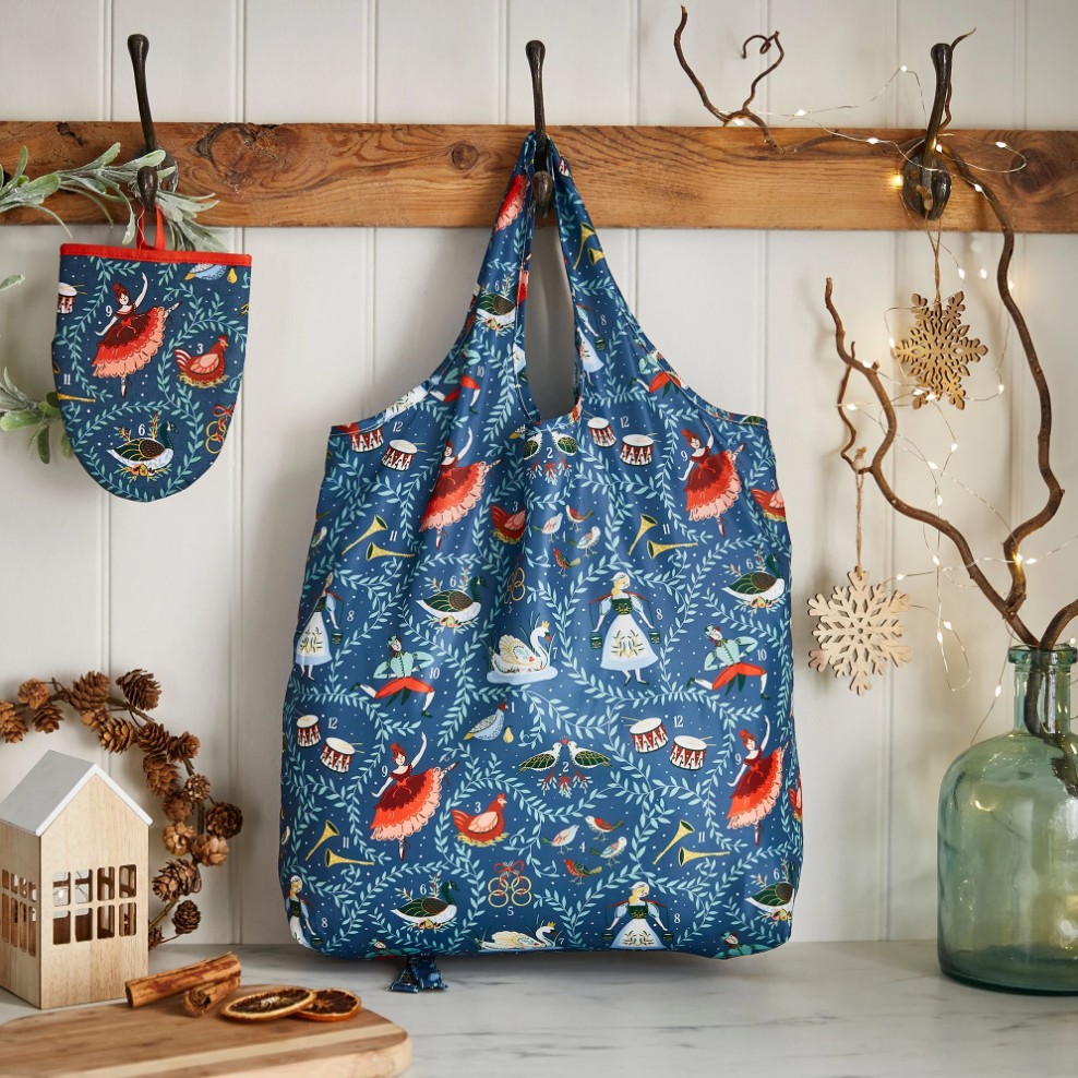 Ulster Weavers Roll-Up Bag - 12 Days of Christmas