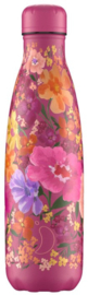 Chilly's Drink Bottle 500 ml Flowers Multi Meadow -mat met reliëf-