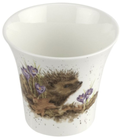 Wrendale Designs 'Hedgehog' Vase / Flowerpot / Herb Pot -10 cm hoog-