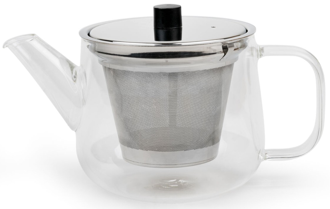 Bredemeijer Glazen Theepot Merano 1,1 liter -inclusief theefilter-