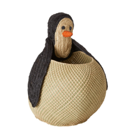Rice Penguin Seagrass Basket - Natural