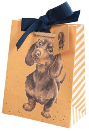 Wrendale Designs Gift Bag - Small 'Little Sausage' Dachshund