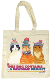 Emma Ball Cotton Canvas Bag - 'Pawsome Project'