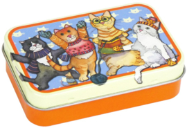 Emma Ball Mini Rectangular Tin - Kittens in Mittens