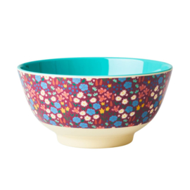 Rice Medium Melamine Bowl - Poppies Print