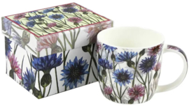 Emma Ball Mug with Gift Box - Cornflowers -mok met rond oor-