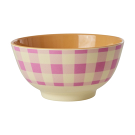 Rice Medium Melamine Bowl - Check It Out Print