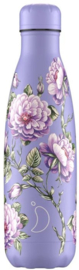 Chilly's Drink Bottle 500 ml Floral Violet Roses -mat met reliëf-