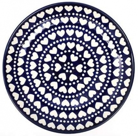 Bunzlau Plate Ø 26,5 cm Blue Valentine