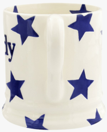 Emma Bridgewater Blue Star Daddy 1/2 Pint Mug -kleine letters-