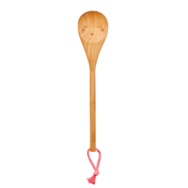 Rice Wooden Cooking Spoon - Sweet Face - Met Ophanglus-