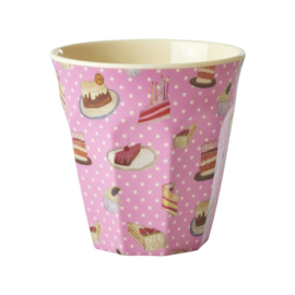 Rice Melamine Cup - Sweet Cake Print - 250 ml