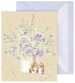 Wrendale Designs 'Squeak-hearts' Mouse - miniature card