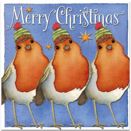Emma Ball Christmas Cards - Dancing Robins - set van 6 met envelop