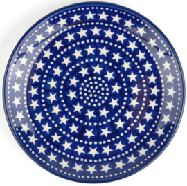 Bunzlau Plate Ø 20 cm Blue Stars