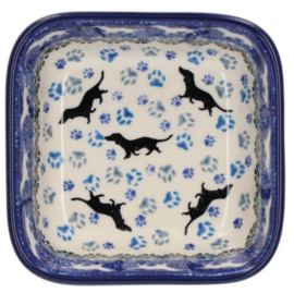 Bunzlau Square Bowl 170 ml 10 x 10 cm Dog