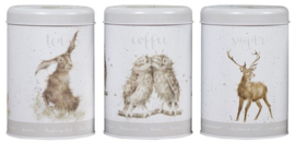 Wrendale Designs Tea, Coffee and Sugar Canisters -grey-