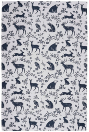 Ulster Weavers Cotton Tea Towel - Forest Friends Navy -set van 2-