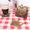 Sass & Belle Coasters -set of 6- Wooden Fox