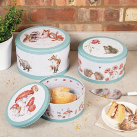 Wrendale Designs Set of 3 Cake Tins 'The Country Set' Country Animal -teal-