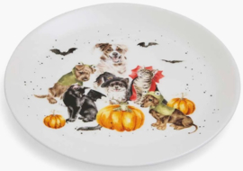 Wrendale Designs Lunch Plate 'The Halloween Party' -Cat & Dogs-