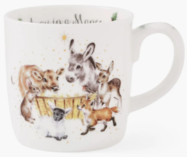 Wrendale Designs Large Mug 'Away in a Manger' Limited Edition 2024 -22-carat gold detailing-