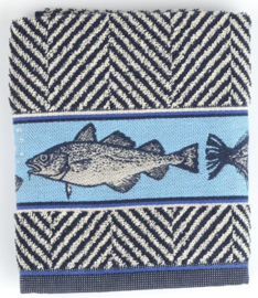 Bunzlau Kitchen Towel Fish Dark Blue