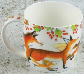 Emma Ball Mug with Gift Box - Foxes -mok met rond oor-