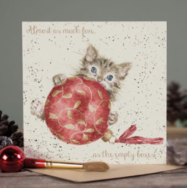 Wrendale Designs 'Christmas Boxes' Cat Christmas Card