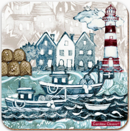 Emma Ball Onderzetter - Fishing Village - Lighthouse - per stuk