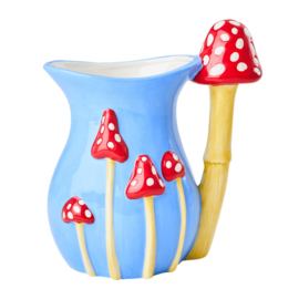 Rice Ceramic Vase with Mushroom