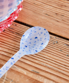 Rice Acryl Teaspoon - Blue Hearts