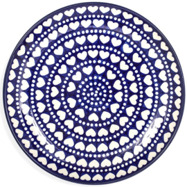 Bunzlau Plate Ø 23,5 cm Blue Valentine