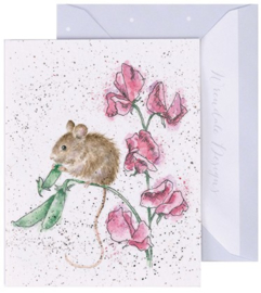 Wrendale Designs 'The Pea Thief' miniature Card