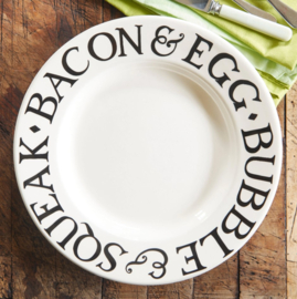 Emma Bridgewater Black Toast Bacon & Egg 10 1/2 Inch Plate