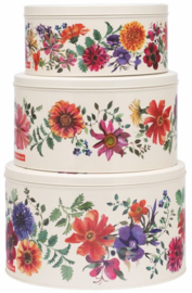 Emma Bridgewater Garden Flowers - Set of 3 Round Cake Tins