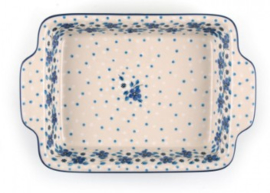 Bunzlau Baking Dish with Handles 1200 ml 5 x 28 x 18,5 cm Blue White Love